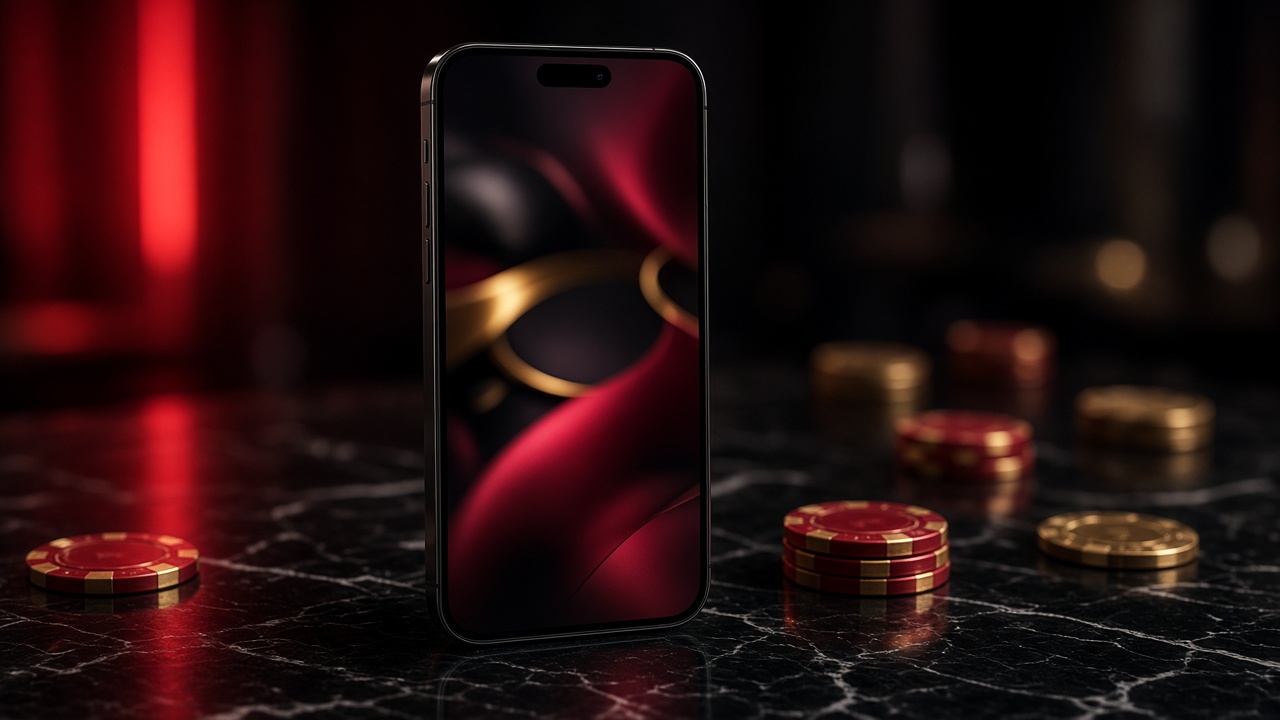 Czerwono-złote światło na marmurze — brionis casino app na telefonie