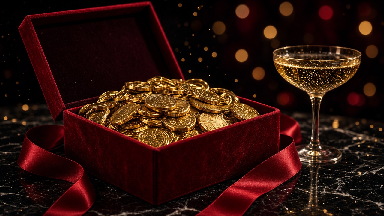 Aksamitne pudełko ze złotymi żetonami — bonus powitalny i kod promocyjny Brionis Casino